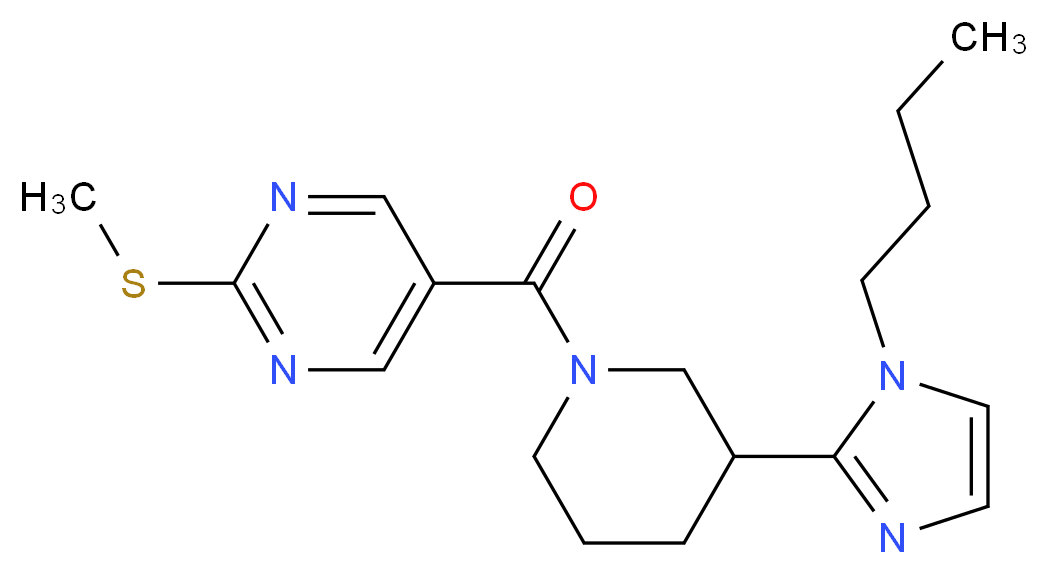 5-{[3-(1-butyl-1H-imidazol-2-yl)piperidin-1-yl]carbonyl}-2-(methylthio)pyrimidine_Molecular_structure_CAS_)