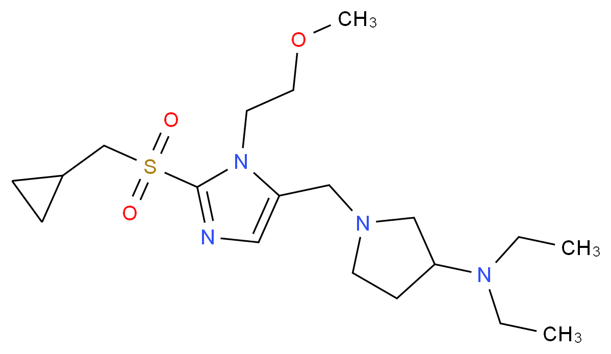 1-{[2-[(cyclopropylmethyl)sulfonyl]-1-(2-methoxyethyl)-1H-imidazol-5-yl]methyl}-N,N-diethyl-3-pyrrolidinamine_Molecular_structure_CAS_)