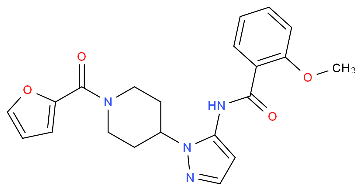 N-{1-[1-(2-furoyl)-4-piperidinyl]-1H-pyrazol-5-yl}-2-methoxybenzamide_Molecular_structure_CAS_)