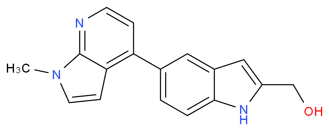 [5-(1-methyl-1H-pyrrolo[2,3-b]pyridin-4-yl)-1H-indol-2-yl]methanol_Molecular_structure_CAS_)