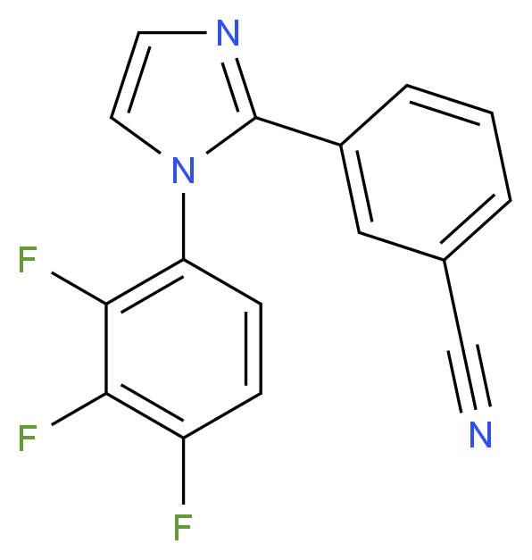 3-[1-(2,3,4-trifluorophenyl)-1H-imidazol-2-yl]benzonitrile_Molecular_structure_CAS_)