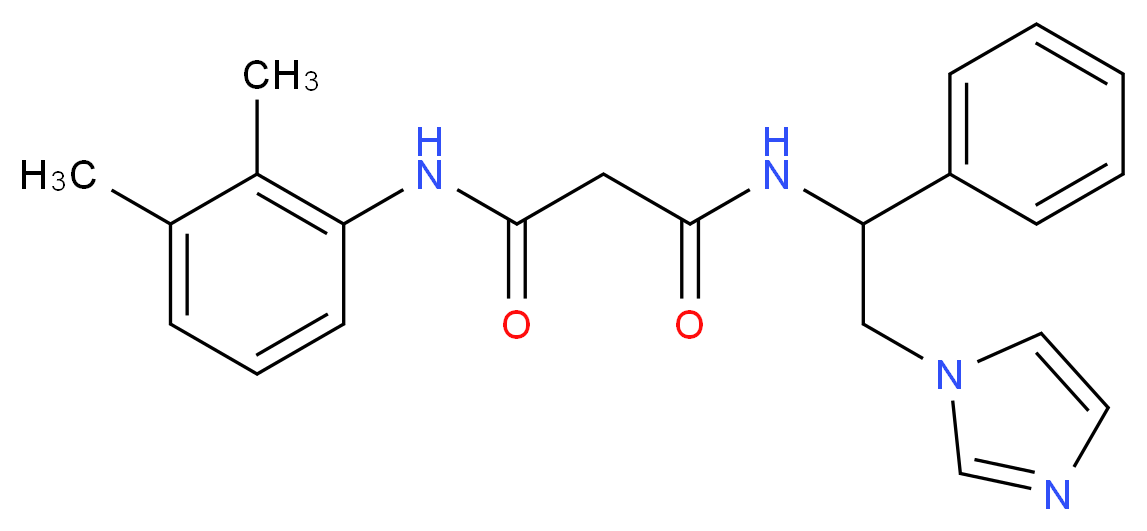 N-(2,3-dimethylphenyl)-N'-[2-(1H-imidazol-1-yl)-1-phenylethyl]malonamide_Molecular_structure_CAS_)