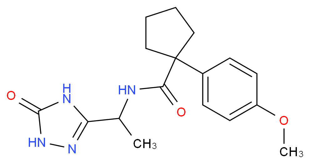 1-(4-methoxyphenyl)-N-[1-(5-oxo-4,5-dihydro-1H-1,2,4-triazol-3-yl)ethyl]cyclopentanecarboxamide_Molecular_structure_CAS_)