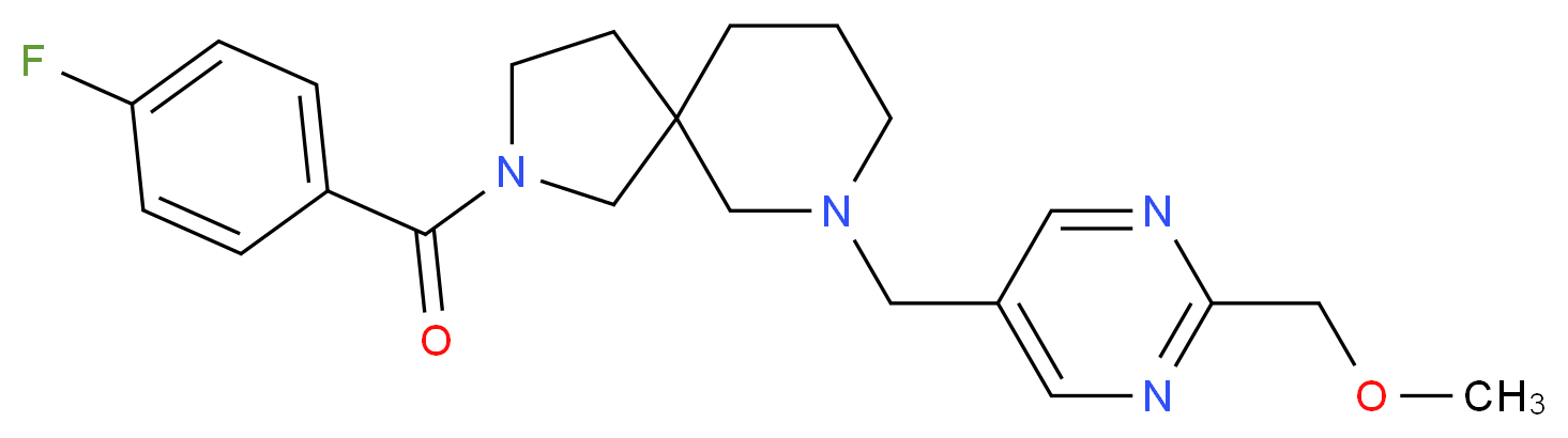 2-(4-fluorobenzoyl)-7-{[2-(methoxymethyl)pyrimidin-5-yl]methyl}-2,7-diazaspiro[4.5]decane_Molecular_structure_CAS_)