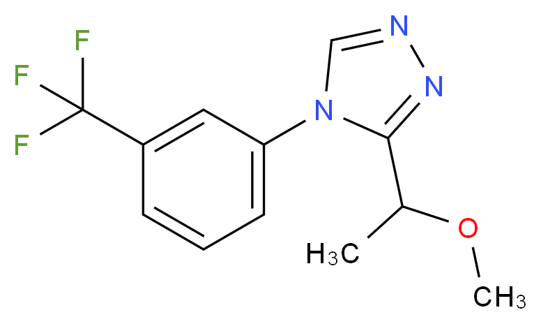 3-(1-methoxyethyl)-4-[3-(trifluoromethyl)phenyl]-4H-1,2,4-triazole_Molecular_structure_CAS_)