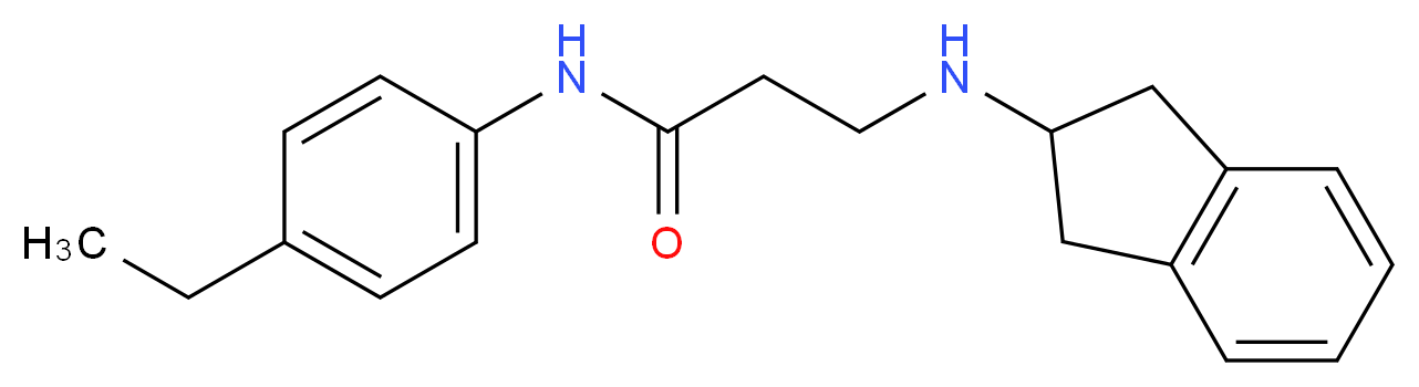 3-(2,3-dihydro-1H-inden-2-ylamino)-N-(4-ethylphenyl)propanamide_Molecular_structure_CAS_)
