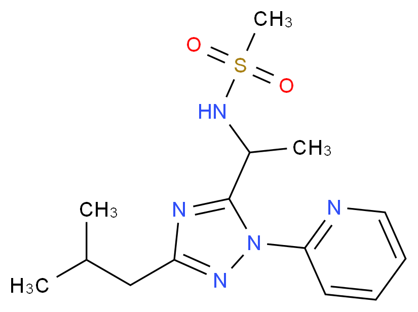 N-[1-(3-isobutyl-1-pyridin-2-yl-1H-1,2,4-triazol-5-yl)ethyl]methanesulfonamide_Molecular_structure_CAS_)