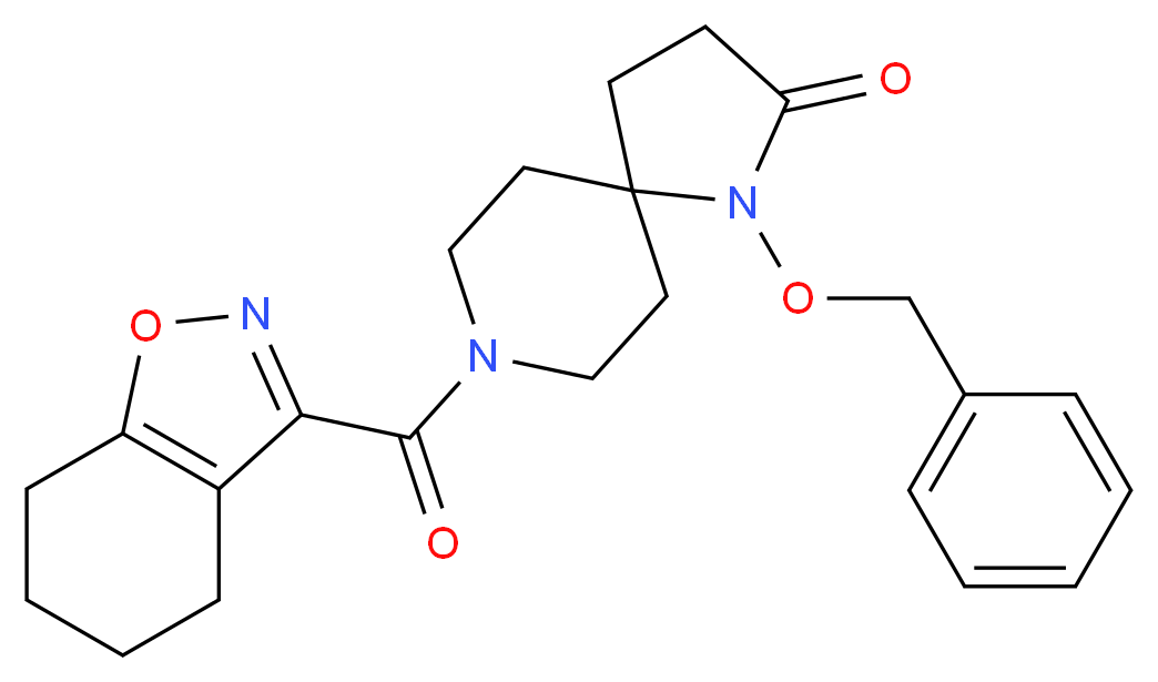 1-(benzyloxy)-8-(4,5,6,7-tetrahydro-1,2-benzisoxazol-3-ylcarbonyl)-1,8-diazaspiro[4.5]decan-2-one_Molecular_structure_CAS_)
