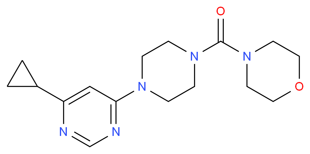 4-{[4-(6-cyclopropylpyrimidin-4-yl)piperazin-1-yl]carbonyl}morpholine_Molecular_structure_CAS_)