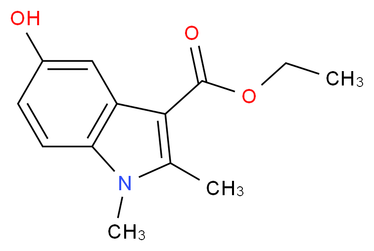 5-Hydroxy-1,2-dimethyl-1H-indole-3-carboxylic acid ethyl ester_Molecular_structure_CAS_15574-49-9)