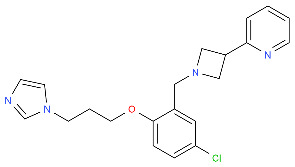 2-(1-{5-chloro-2-[3-(1H-imidazol-1-yl)propoxy]benzyl}-3-azetidinyl)pyridine_Molecular_structure_CAS_)