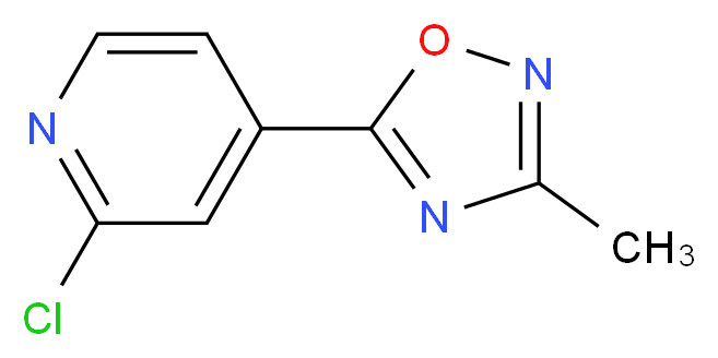 2-chloro-4-(3-methyl-1,2,4-oxadiazol-5-yl)pyridine_Molecular_structure_CAS_)