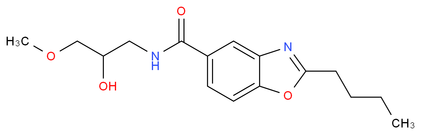 2-butyl-N-(2-hydroxy-3-methoxypropyl)-1,3-benzoxazole-5-carboxamide_Molecular_structure_CAS_)