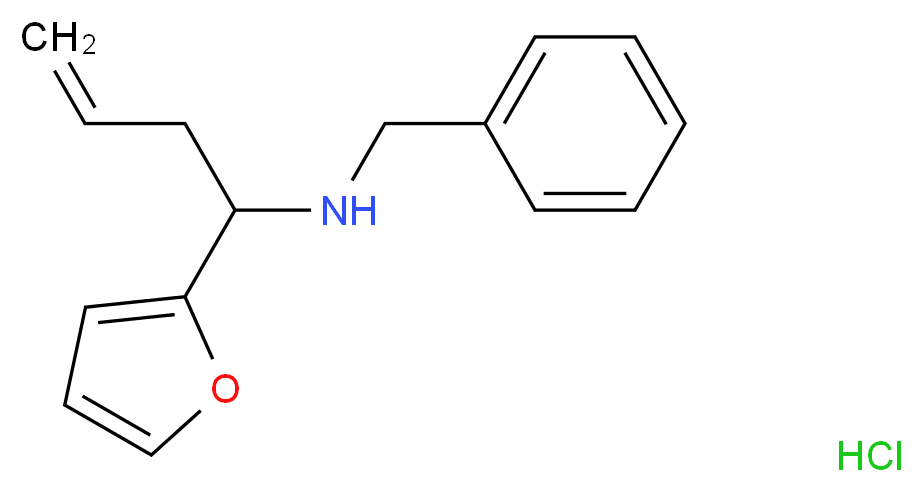 Benzyl-(1-furan-2-yl-but-3-enyl)-amine hydrochloride_Molecular_structure_CAS_1185294-16-9)