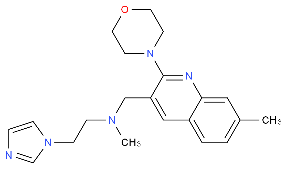 2-(1H-imidazol-1-yl)-N-methyl-N-[(7-methyl-2-morpholin-4-ylquinolin-3-yl)methyl]ethanamine_Molecular_structure_CAS_)