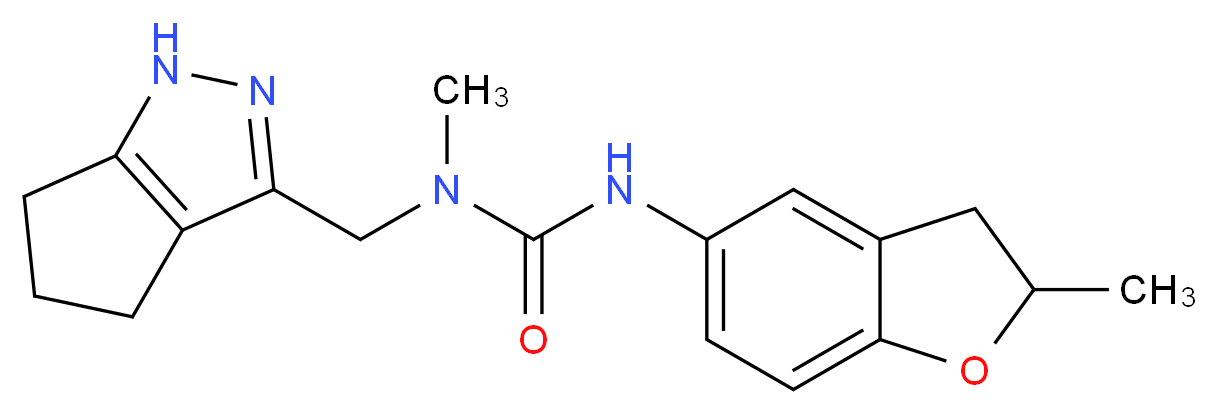 N-methyl-N'-(2-methyl-2,3-dihydro-1-benzofuran-5-yl)-N-(1,4,5,6-tetrahydrocyclopenta[c]pyrazol-3-ylmethyl)urea_Molecular_structure_CAS_)