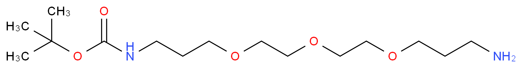 tert-Butyl (3-(2-(2-(3-aminopropoxy)ethoxy)ethoxy)propyl)carbamate_Molecular_structure_CAS_194920-62-2)