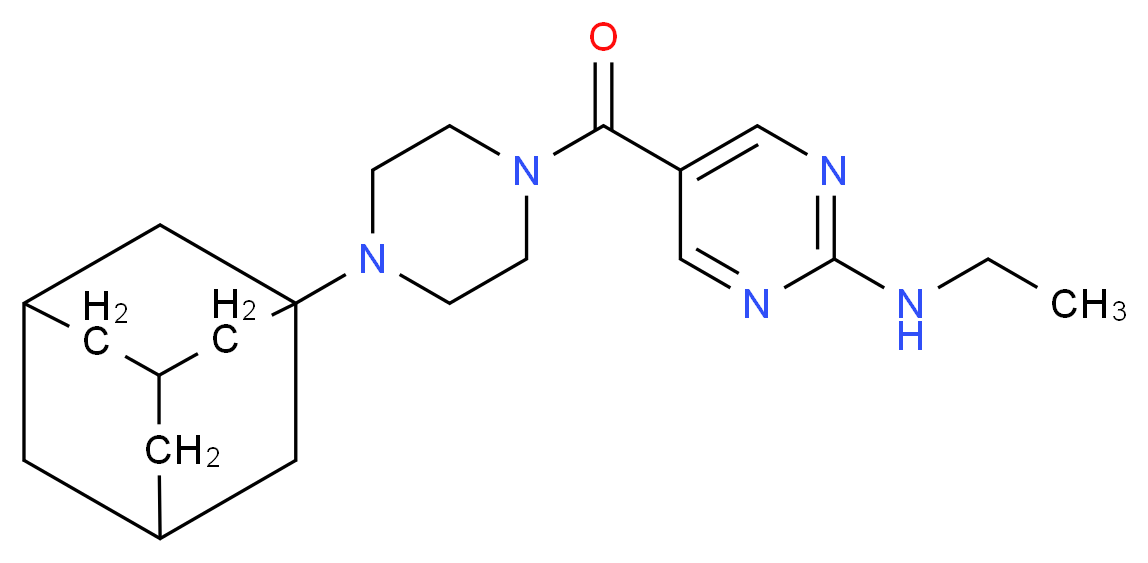 5-{[4-(1-adamantyl)-1-piperazinyl]carbonyl}-N-ethyl-2-pyrimidinamine_Molecular_structure_CAS_)