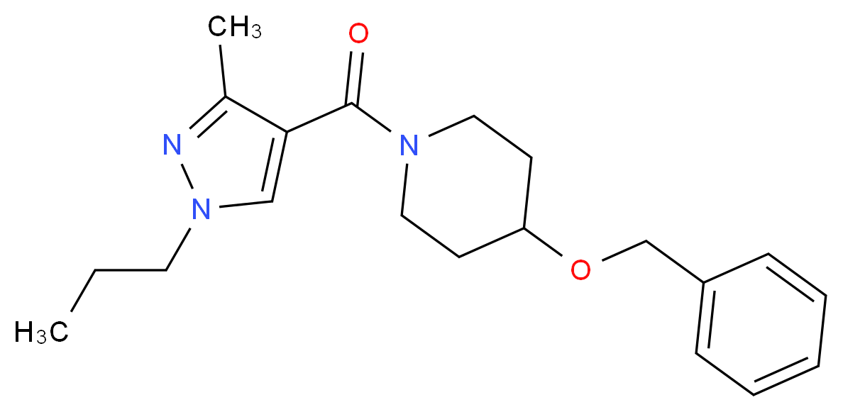 4-(benzyloxy)-1-[(3-methyl-1-propyl-1H-pyrazol-4-yl)carbonyl]piperidine_Molecular_structure_CAS_)