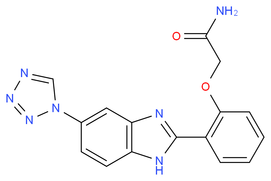 2-{2-[5-(1H-tetrazol-1-yl)-1H-benzimidazol-2-yl]phenoxy}acetamide_Molecular_structure_CAS_)