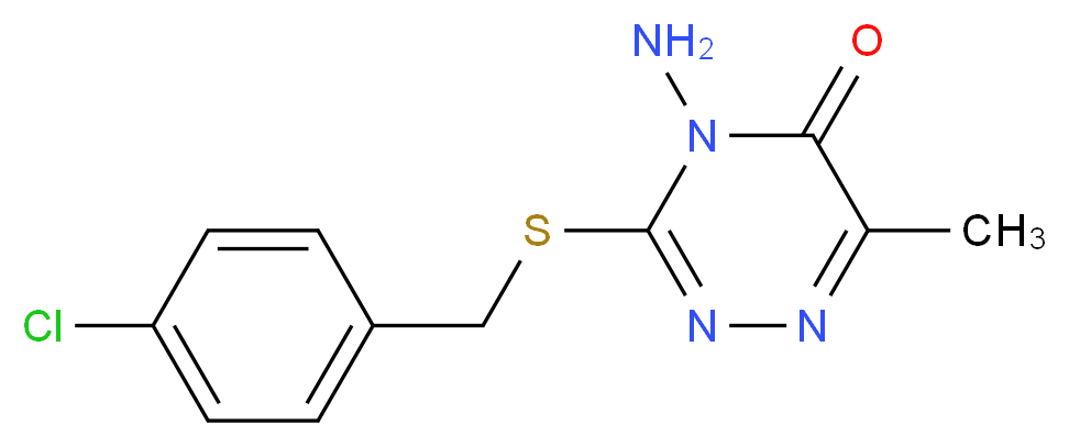 4-amino-3-[(4-chlorobenzyl)thio]-6-methyl-4,5-dihydro-1,2,4-triazin-5-one_Molecular_structure_CAS_)