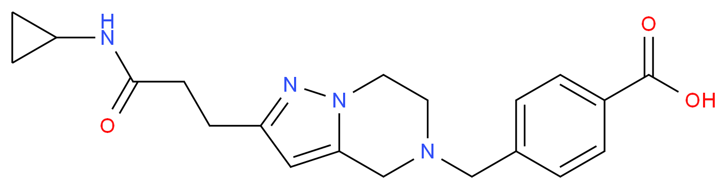 4-{[2-[3-(cyclopropylamino)-3-oxopropyl]-6,7-dihydropyrazolo[1,5-a]pyrazin-5(4H)-yl]methyl}benzoic acid_Molecular_structure_CAS_)
