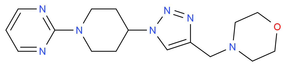 4-{[1-(1-pyrimidin-2-ylpiperidin-4-yl)-1H-1,2,3-triazol-4-yl]methyl}morpholine_Molecular_structure_CAS_)