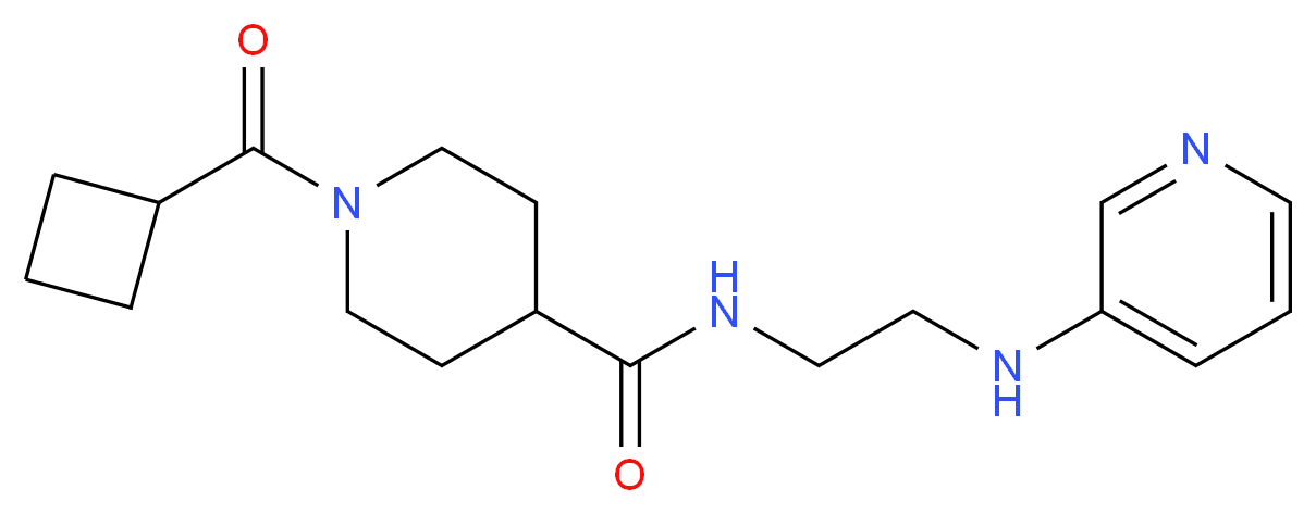 1-(cyclobutylcarbonyl)-N-[2-(3-pyridinylamino)ethyl]-4-piperidinecarboxamide_Molecular_structure_CAS_)