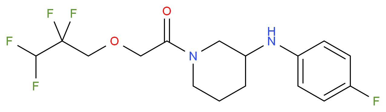 N-(4-fluorophenyl)-1-[(2,2,3,3-tetrafluoropropoxy)acetyl]-3-piperidinamine_Molecular_structure_CAS_)