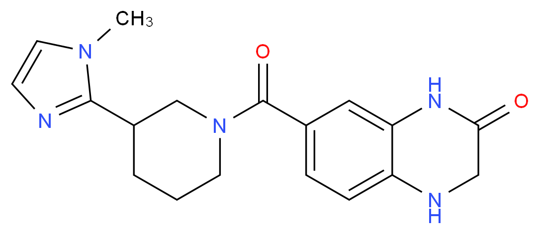 7-{[3-(1-methyl-1H-imidazol-2-yl)-1-piperidinyl]carbonyl}-3,4-dihydro-2(1H)-quinoxalinone_Molecular_structure_CAS_)