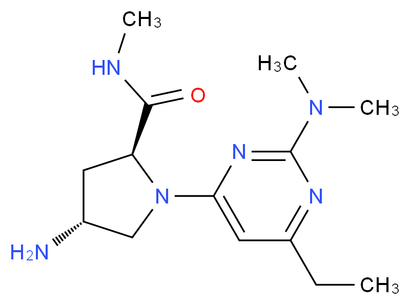 (4R)-4-amino-1-[2-(dimethylamino)-6-ethylpyrimidin-4-yl]-N-methyl-L-prolinamide_Molecular_structure_CAS_)