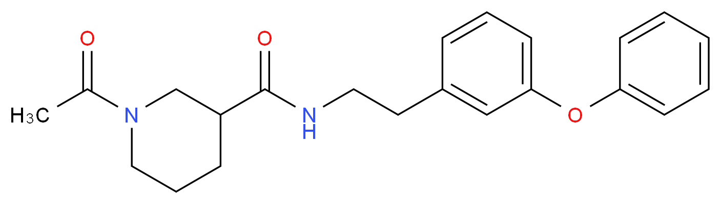 1-acetyl-N-[2-(3-phenoxyphenyl)ethyl]-3-piperidinecarboxamide_Molecular_structure_CAS_)