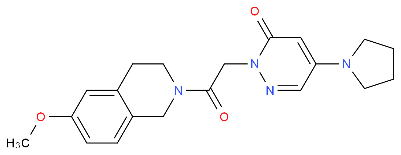 2-[2-(6-methoxy-3,4-dihydroisoquinolin-2(1H)-yl)-2-oxoethyl]-5-pyrrolidin-1-ylpyridazin-3(2H)-one_Molecular_structure_CAS_)