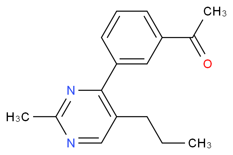 1-[3-(2-methyl-5-propylpyrimidin-4-yl)phenyl]ethanone_Molecular_structure_CAS_)