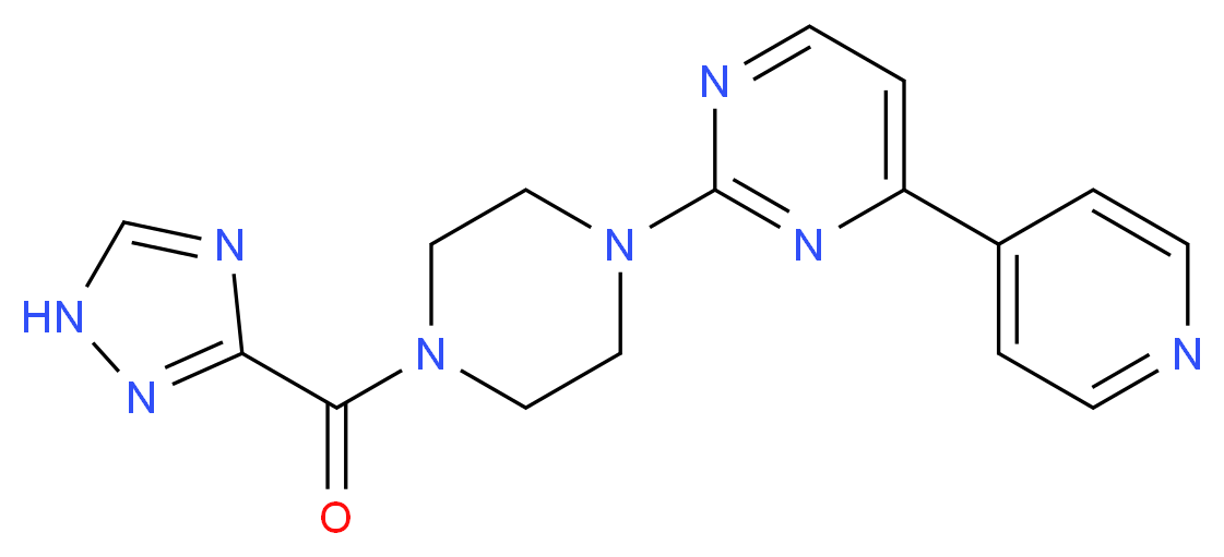 4-(4-pyridinyl)-2-[4-(1H-1,2,4-triazol-3-ylcarbonyl)-1-piperazinyl]pyrimidine_Molecular_structure_CAS_)
