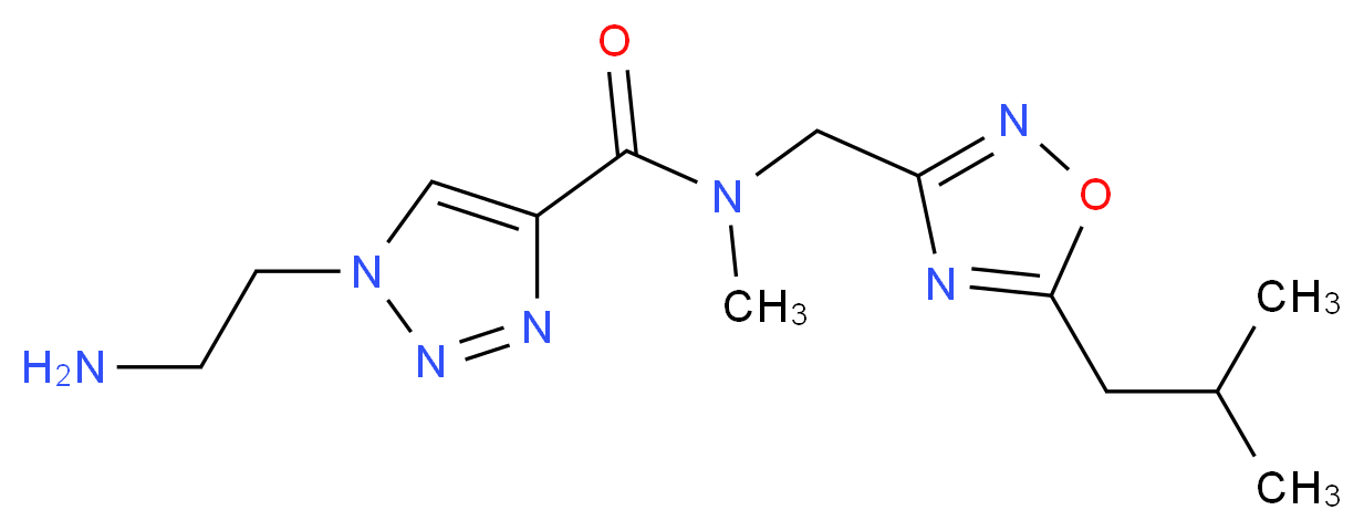 1-(2-aminoethyl)-N-[(5-isobutyl-1,2,4-oxadiazol-3-yl)methyl]-N-methyl-1H-1,2,3-triazole-4-carboxamide_Molecular_structure_CAS_)