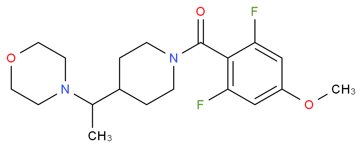 4-{1-[1-(2,6-difluoro-4-methoxybenzoyl)-4-piperidinyl]ethyl}morpholine_Molecular_structure_CAS_)