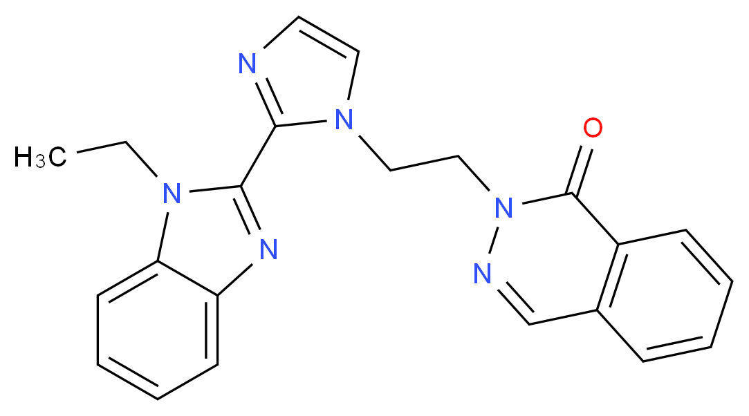 2-{2-[2-(1-ethyl-1H-benzimidazol-2-yl)-1H-imidazol-1-yl]ethyl}phthalazin-1(2H)-one_Molecular_structure_CAS_)