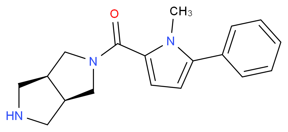 (3aR*,6aS*)-2-[(1-methyl-5-phenyl-1H-pyrrol-2-yl)carbonyl]octahydropyrrolo[3,4-c]pyrrole_Molecular_structure_CAS_)