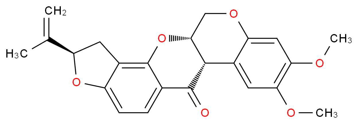 (2R,6aS,12aS)-8,9-dimethoxy-2-(prop-1-en-2-yl)-1,2,12,12a-tetrahydrochromeno[3,4-b]furo[2,3-h]chromen-6(6aH)-one_Molecular_structure_CAS_)