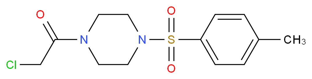 1-(chloroacetyl)-4-[(4-methylphenyl)sulfonyl]piperazine_Molecular_structure_CAS_)