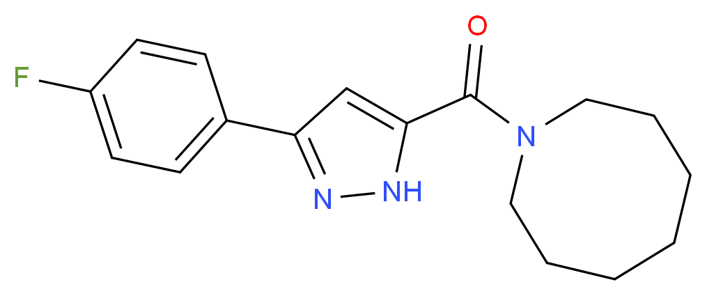 1-{[3-(4-fluorophenyl)-1H-pyrazol-5-yl]carbonyl}azocane_Molecular_structure_CAS_)