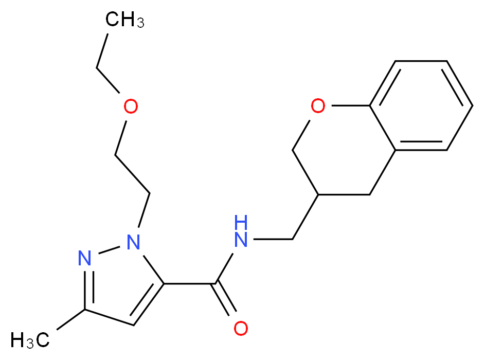 N-(3,4-dihydro-2H-chromen-3-ylmethyl)-1-(2-ethoxyethyl)-3-methyl-1H-pyrazole-5-carboxamide_Molecular_structure_CAS_)