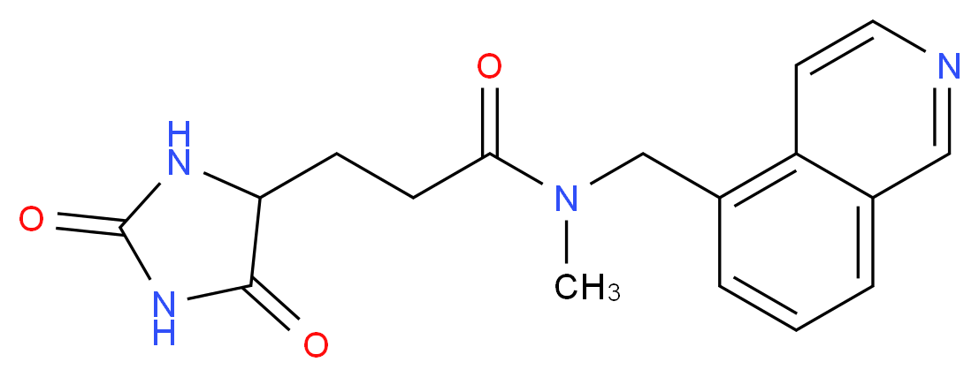 3-(2,5-dioxo-4-imidazolidinyl)-N-(5-isoquinolinylmethyl)-N-methylpropanamide_Molecular_structure_CAS_)