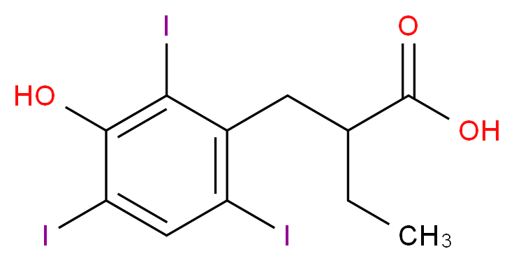 α-Ethyl-3-hydroxy-2,4,6-triiodohydrocinnamic acid_Molecular_structure_CAS_96-84-4)
