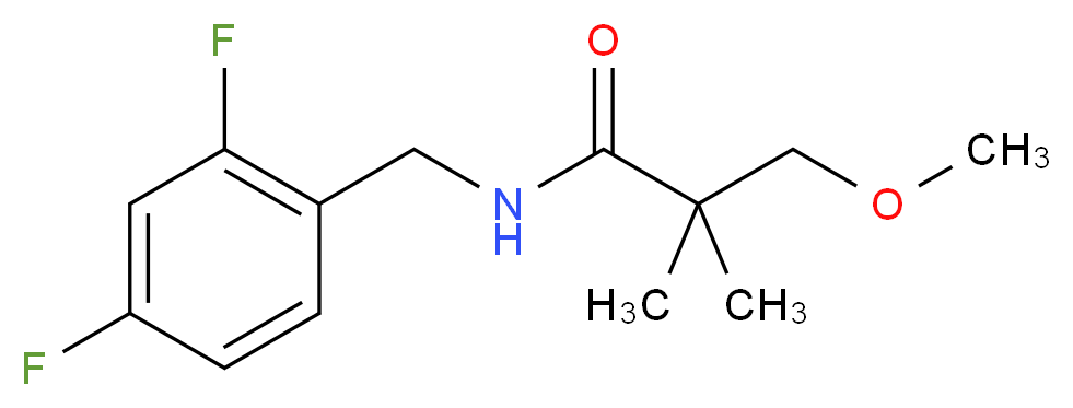 N-(2,4-difluorobenzyl)-3-methoxy-2,2-dimethylpropanamide_Molecular_structure_CAS_)