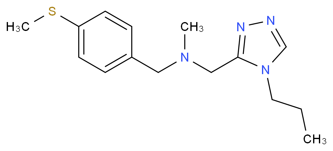 N-methyl-1-[4-(methylthio)phenyl]-N-[(4-propyl-4H-1,2,4-triazol-3-yl)methyl]methanamine_Molecular_structure_CAS_)