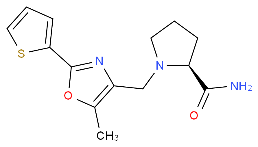 1-{[5-methyl-2-(2-thienyl)-1,3-oxazol-4-yl]methyl}-L-prolinamide_Molecular_structure_CAS_)
