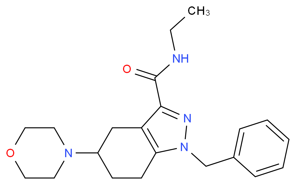 1-benzyl-N-ethyl-5-(4-morpholinyl)-4,5,6,7-tetrahydro-1H-indazole-3-carboxamide_Molecular_structure_CAS_)