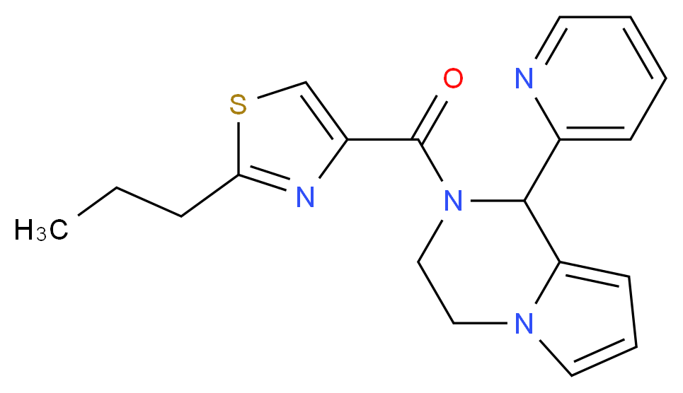2-[(2-propyl-1,3-thiazol-4-yl)carbonyl]-1-(2-pyridinyl)-1,2,3,4-tetrahydropyrrolo[1,2-a]pyrazine_Molecular_structure_CAS_)